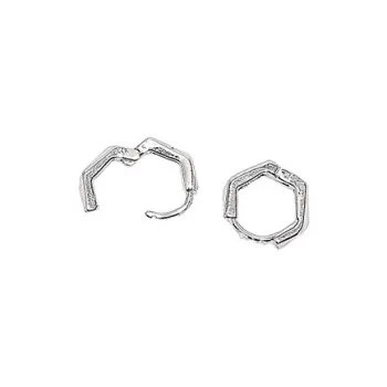 WIR ORNAMENTS Gold Plated Copper Hoop Earrings In Silver Unisex