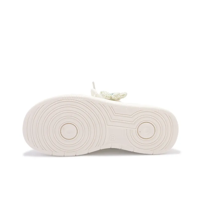 SNXR Slip Resistant Shock Absorbers Low Top Skateboard Shoes Women's White Green-6