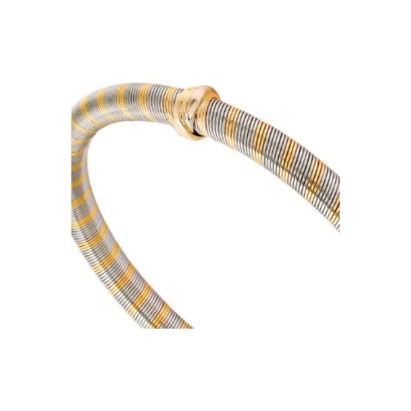 Cartier 1980s 18K Yellow Gold Two tone Choker Necklace-1