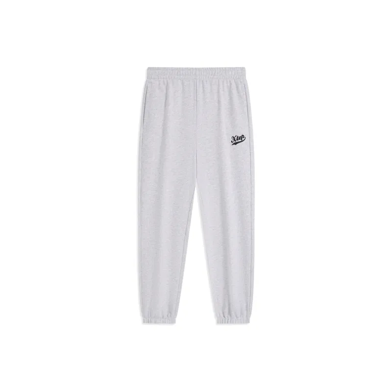 XTEP Knitted Sports Pants Unisex Light Heather Gray 7-0