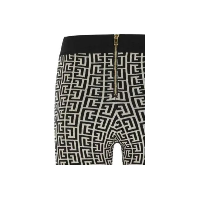 BALMAIN Monogram print Knitted Shorts-4