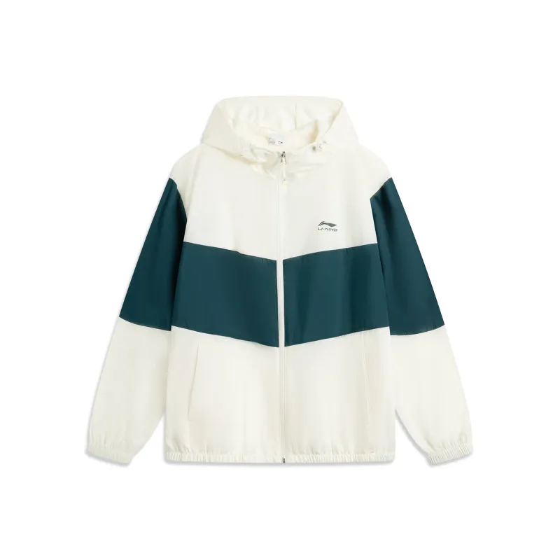 LiNing Trench Coat Unisex Ivory/Reef Green-0