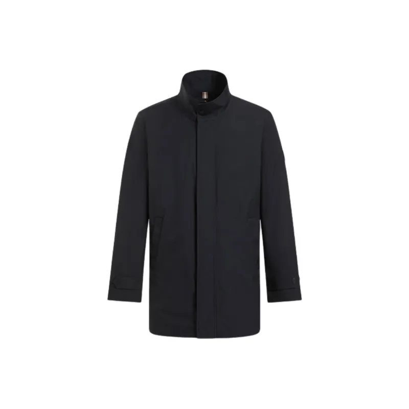 Hush Puppies Trench Coat Men's Ink Blue-0