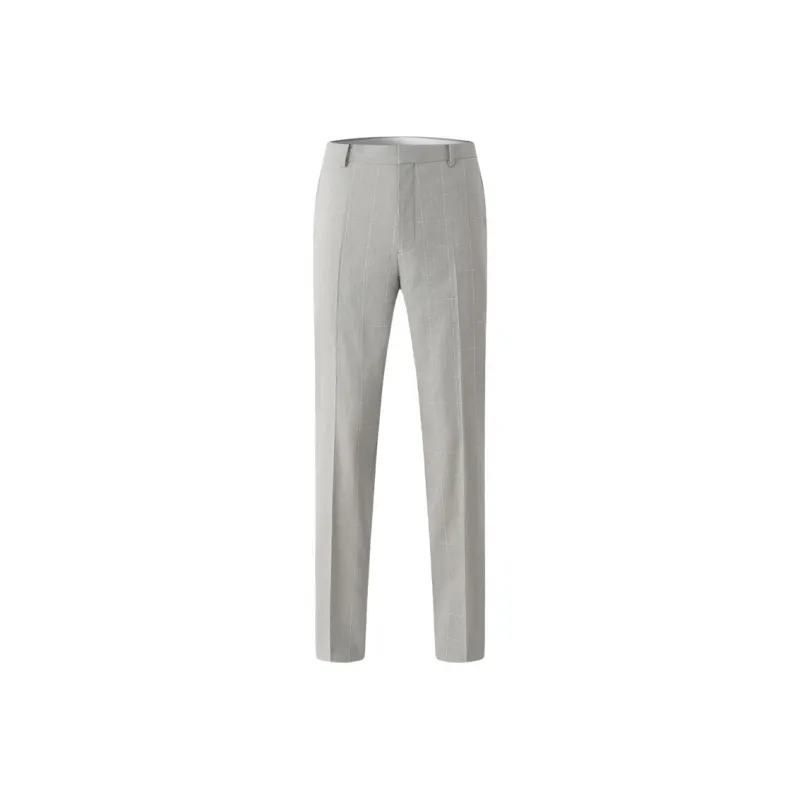 RARE Suit Trousers Men Gray-0