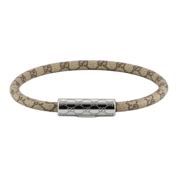 GUCCI Palladium Metal Bracelets Unisex Beige-1