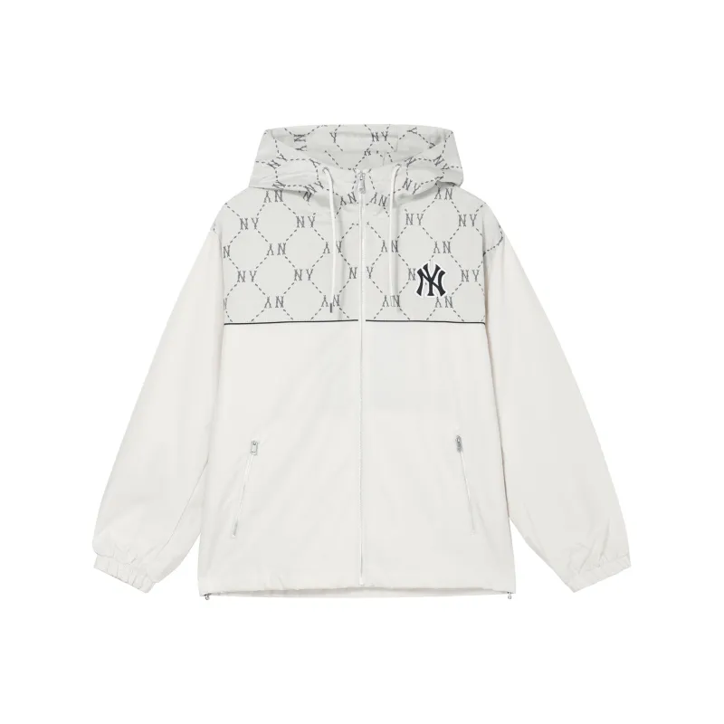 MLB New York Yankees Jackets Coats Unisex Ecru-0