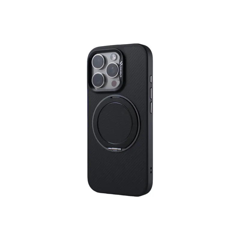 DEPA PC Material Carbon Fiber Texture Magnetic Stand Phone Cases Compatibility With Apple 14/15/16 Series Minimalist-3