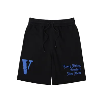 VLONE Gothic Alphabet Series Casual Shorts Unisex Black Blue