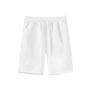 NORVINCY Sports Breathable Knitted Fabric Casual Shorts Knee Length Pants Summer Unisex White