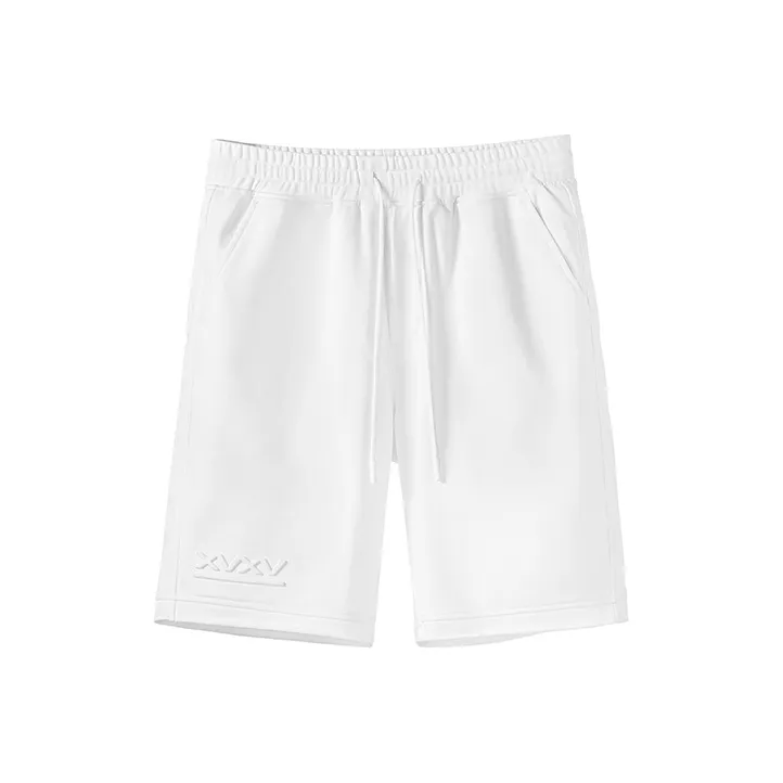 NORVINCY Sports Breathable Knitted Fabric Casual Shorts Knee Length Pants Summer Unisex White-0