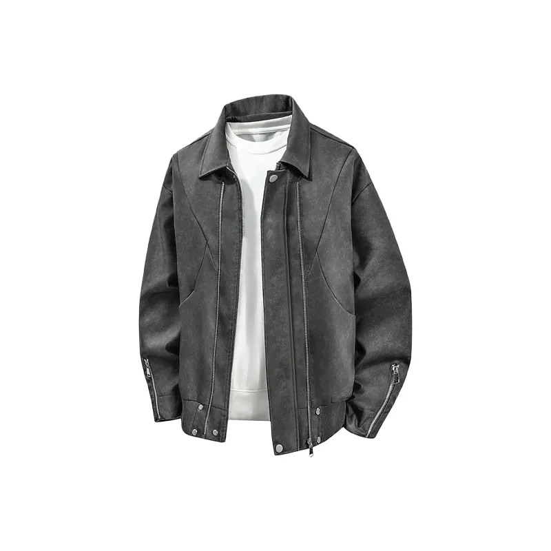 FASTFISH Leather Jackets Unisex-0