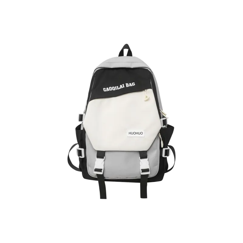 URBAN FOREST Nylon Backpack Unisex Burgundy/Pink/Khaki/Black-18