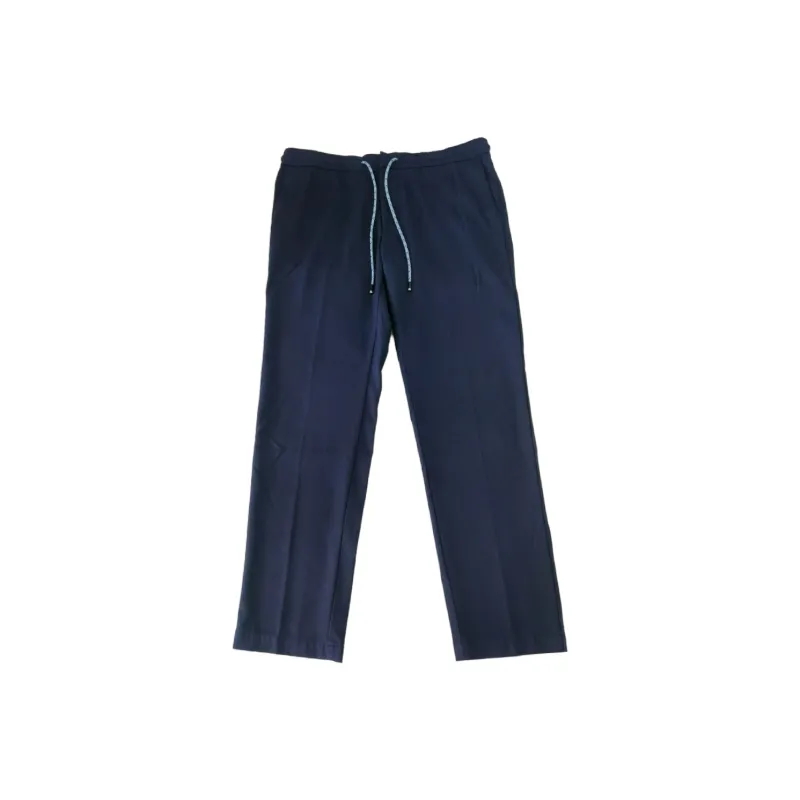 HUGO BOSS FW23 Knitted Sweatpants Men's Marine Blue-0