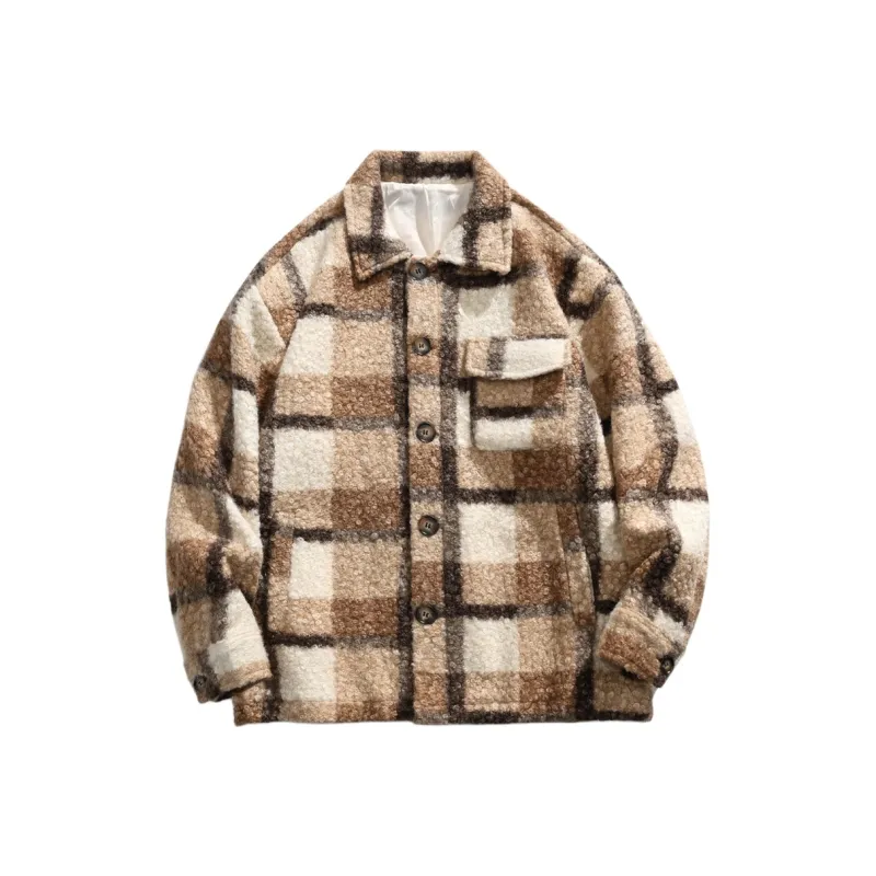 PEIMENG Jackets Coats Unisex Brown-0