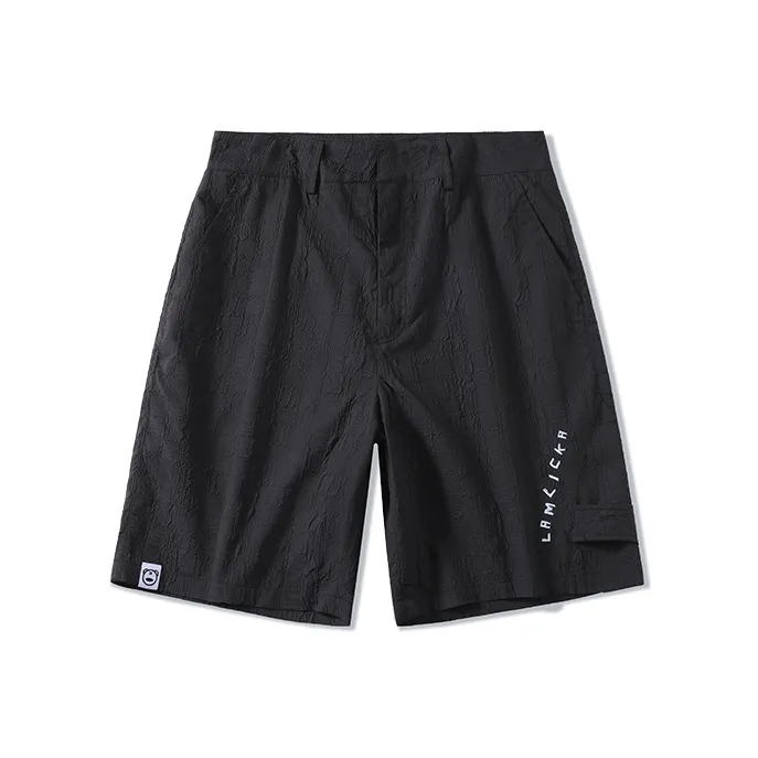 LAMLICKA SS22 Loose Fit Shorts Unisex Black-0