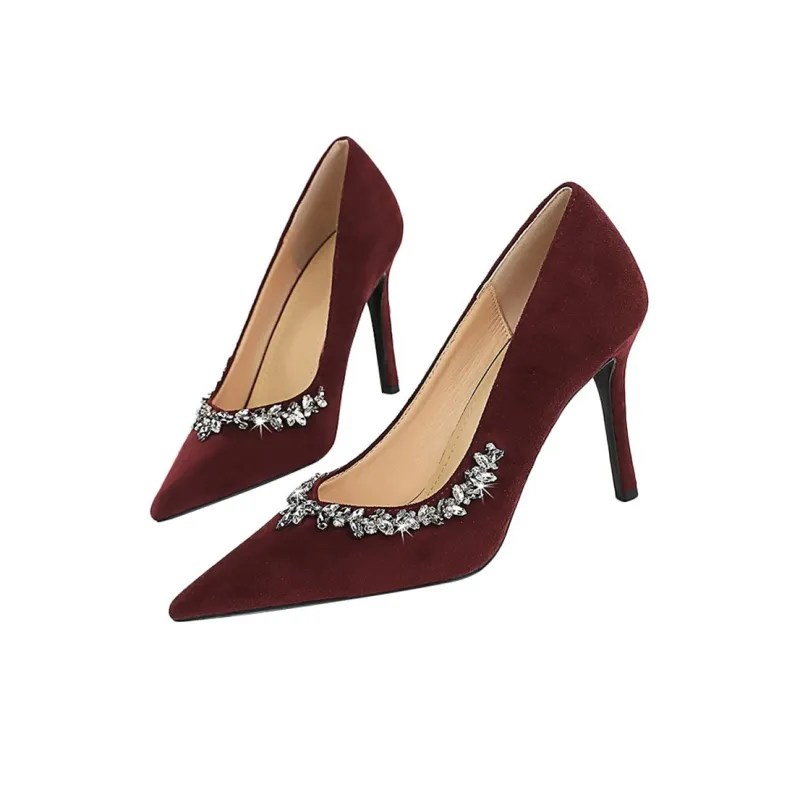 QITUMAUL Slim Heel High Heels Women's-2