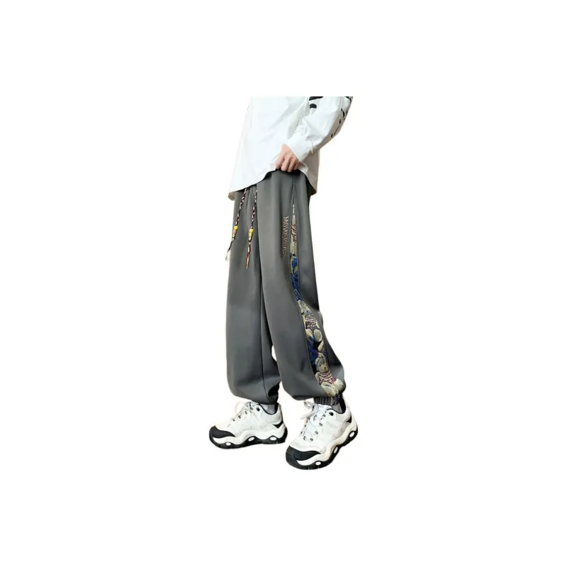 NEAR HERE Casual Pants Unisex Dark Sky Blue-15