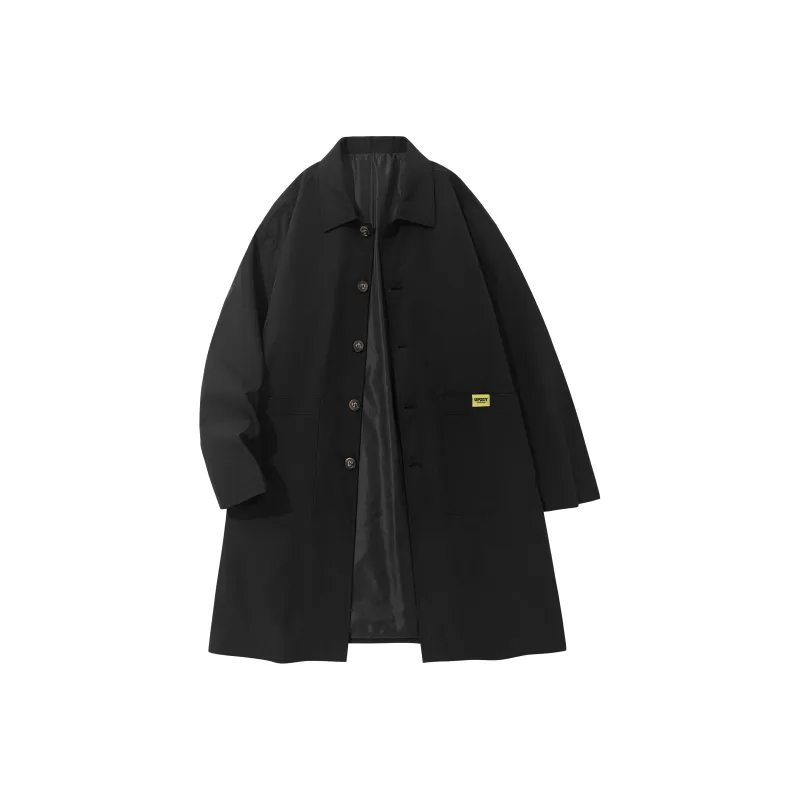 UPZCY Trench Coats Unisex Black-0