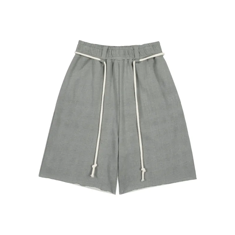 LOSTCTRL Loose Fit Shorts Unisex Light Gray-0