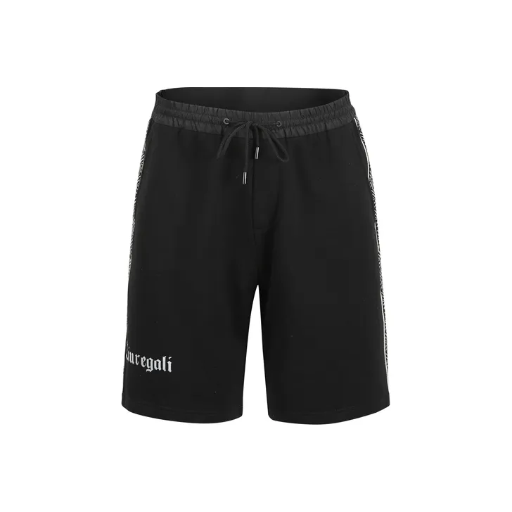 LIUREGALI Casual Shorts Men Black-0