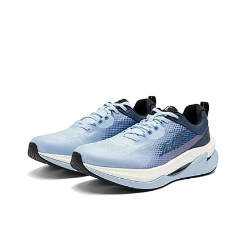 QIAODAN MuJin PRO2.0 Cushioned Slip Resistant Abrasion Resistant Low Top Carbon Plate Sprint Running Shoes Men's Blue-2