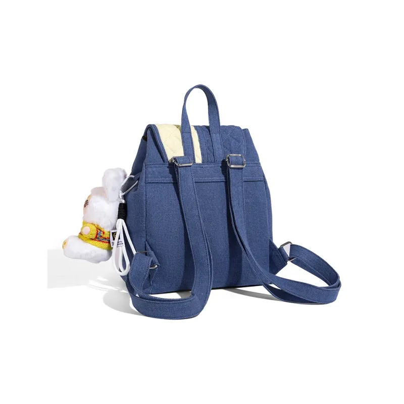 Vigno Synthetic Leather Backpack Women's Blue-5
