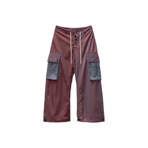 FRIED RICE Casual Pants Unisex Dark Red