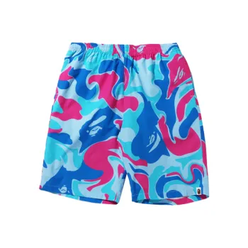 A BATHING APE Marble Camo Shorts