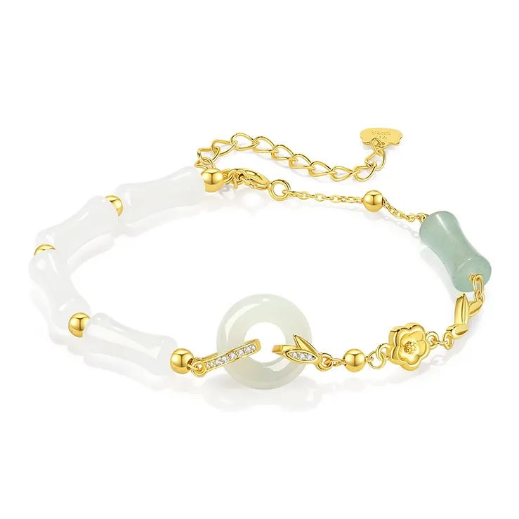 YINCHIE Hetian Jade Bracelets White Jade/Pale Greenish White Jade Women's-0