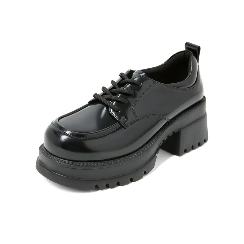 COMELY Chunky Heel High Heels Women's Black-1