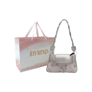 RIVMIND PU Shoulder Bag Regular Women's White/Black/Silver/Pink