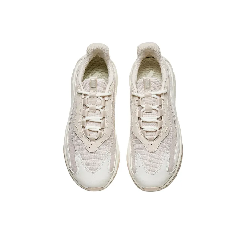 Anta Anti Slip Wear Resistant Low Top Casual Shoes Women's Ivory White-3