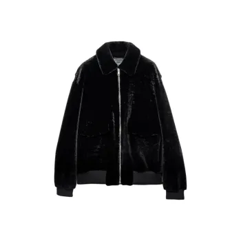 PRADA SS25 Leather Jacket Men's Black