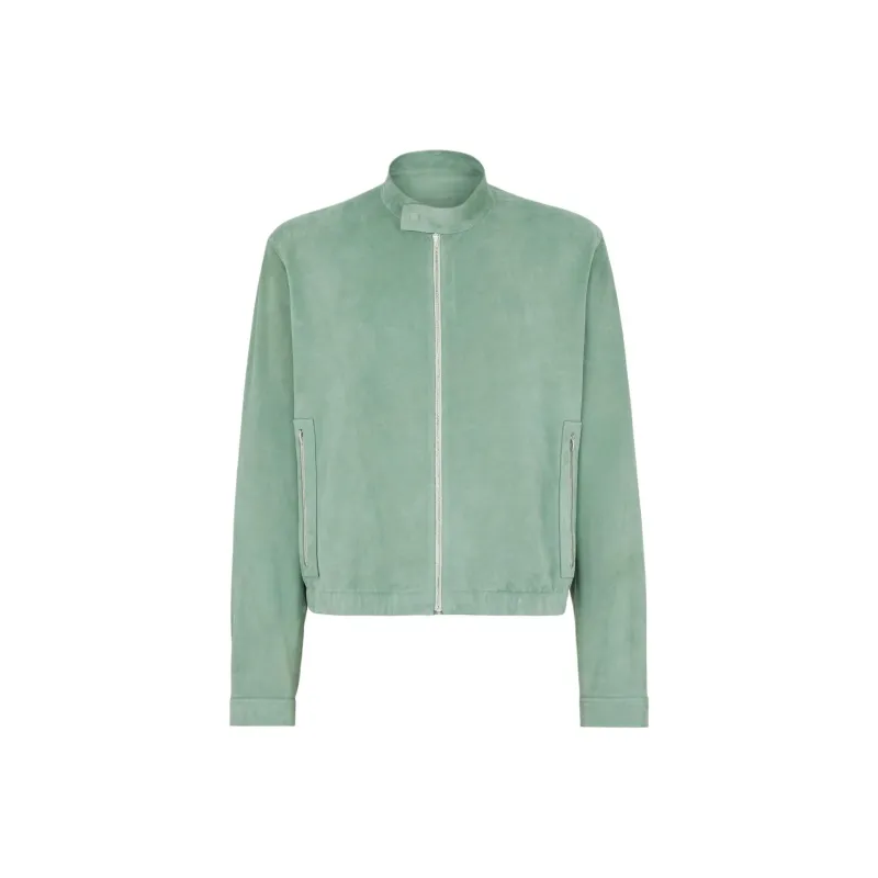 FENDI SS25 Leather Jacket Men's Light Green-0