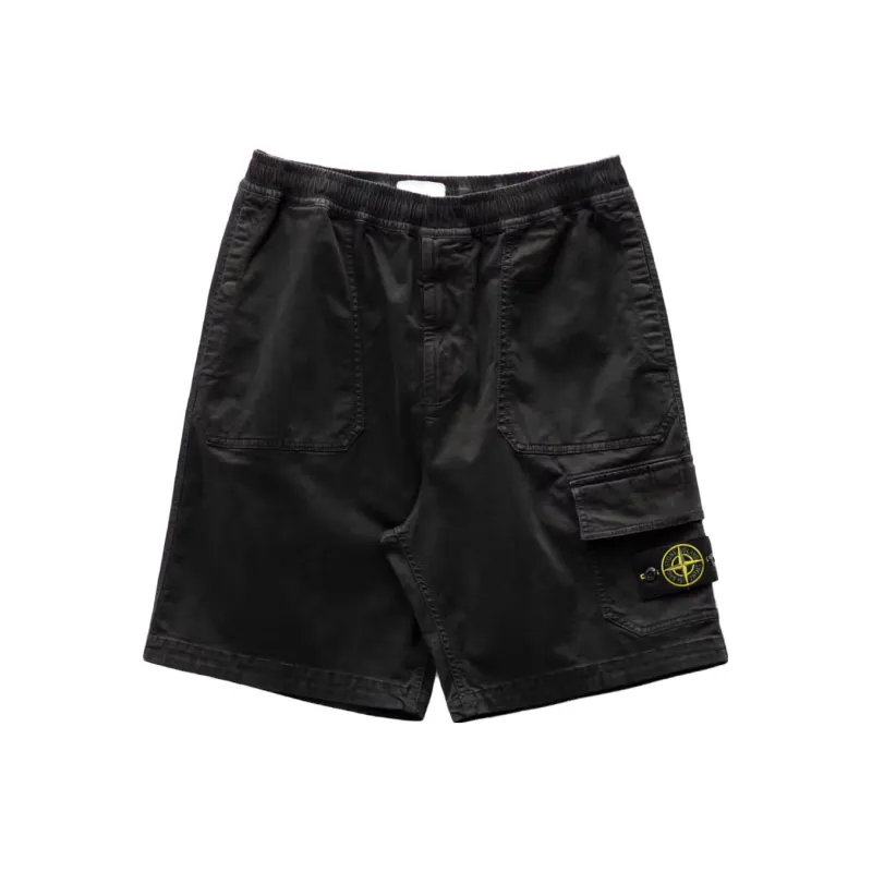 STONE ISLAND Cargo Shorts Unisex Black-0