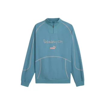 PUMA Manchester CityFtblstatement FW24 Jacket Men's Dark Blue/Daylily Pink