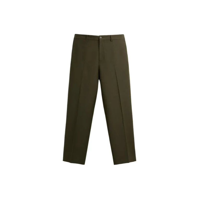 ZARA Suit Trouser Men's Dark Khaki-0
