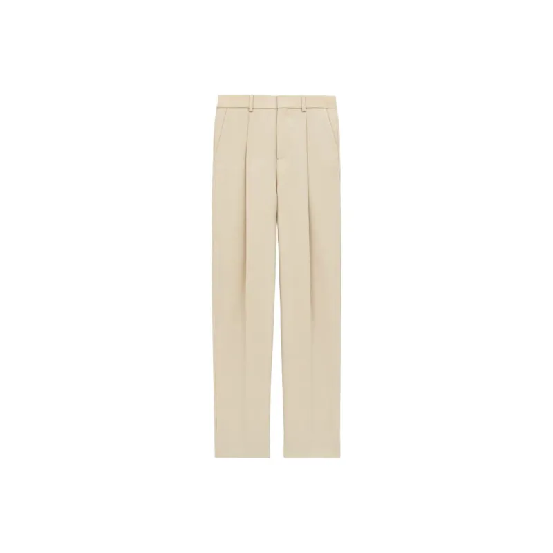 SAINT LAURENT High Waist Straight Leg Pants-0