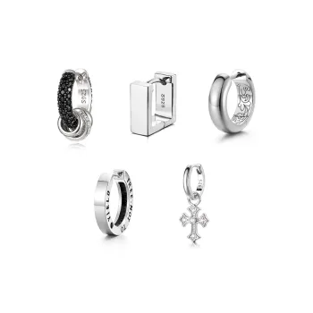 IDEAGEMER 925 Sterling Silver Earrings Men's