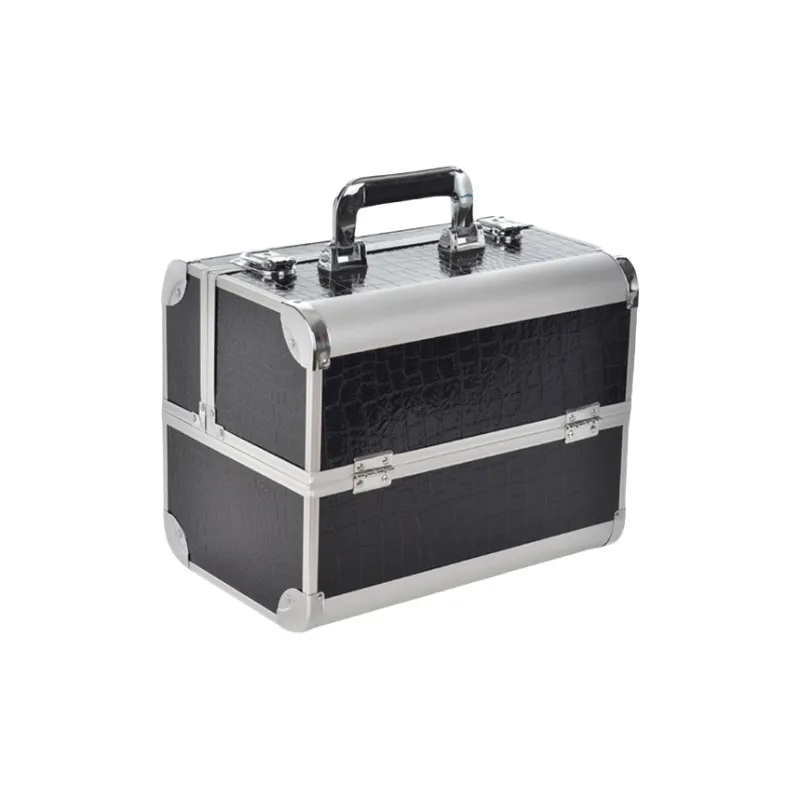 Sweet Pillow House Aluminum Alloy Double Layer Large Capacity Makeup Tool Case-0