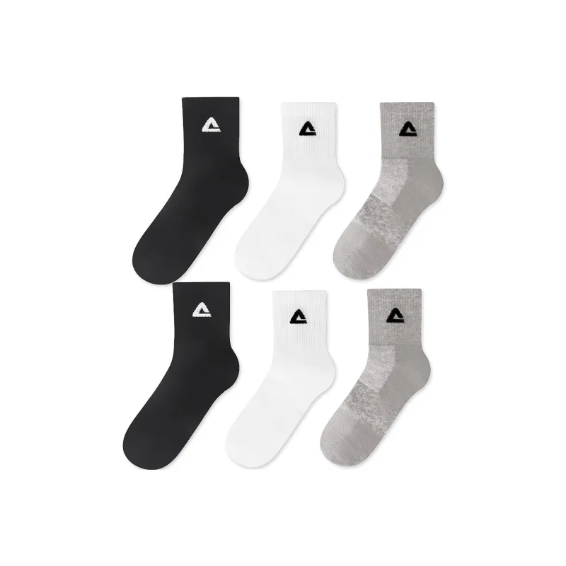 PEAK Mid Calf Socks Unisex 6 Pairs-1