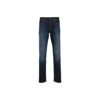 EMPORIO ARMANI Logo Plaque Straight Leg Jeans
