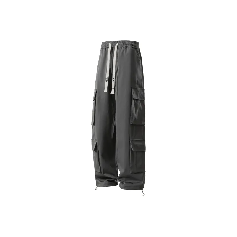 HOKLV Cargo Pants Unisex Dark Brown-5