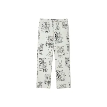 Vans x DANIEL JOHNSTON Casual Pants Men's Ecru Multicolor