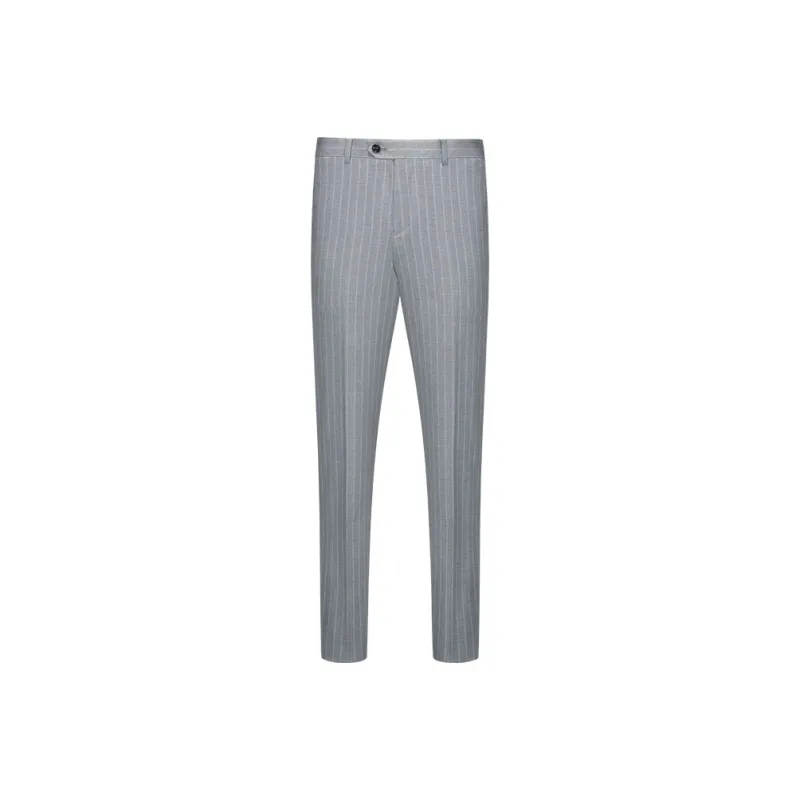 G· Mons Casual Pants Men Gray Stripes-0