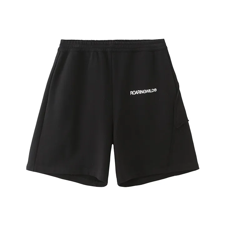 ROARINGWILD SS22 Fitted Shorts Unisex Black-0
