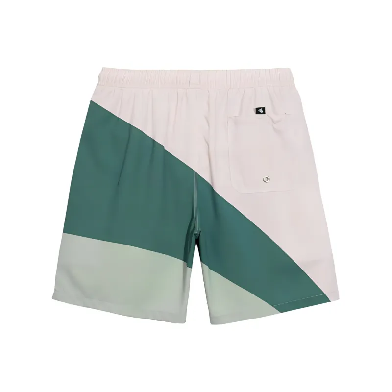 GAILANG Beach Shorts Men's Ecru Gray Green Patchwork-1