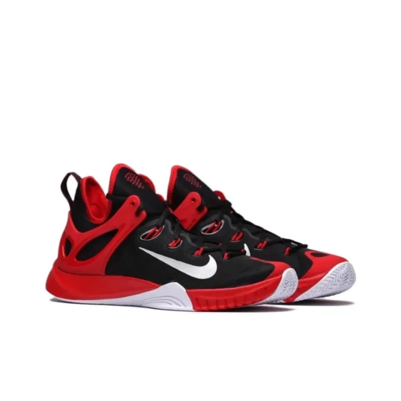 Nike Hyperrev 2015 Anti Slip Wear Resistant Low Top Basketball Shoes Men's Black Red-2