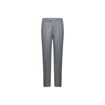 Brunello Cucinelli Pinstripe Detailed Tapered Leg Trousers