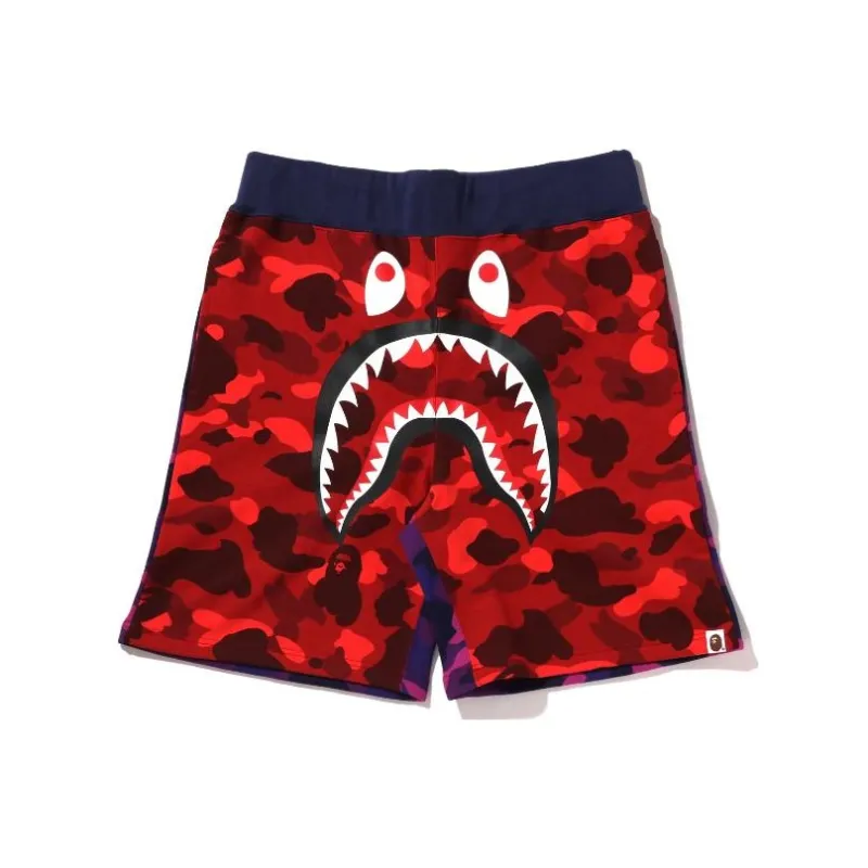 Bape Crazy Camo Shark Sweat Shorts-2